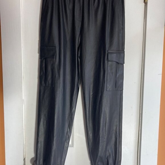 BCBGMAXAZRIA Faux leather Carpenter Joggers size Small(fits larger too) - Picture 7 of 16